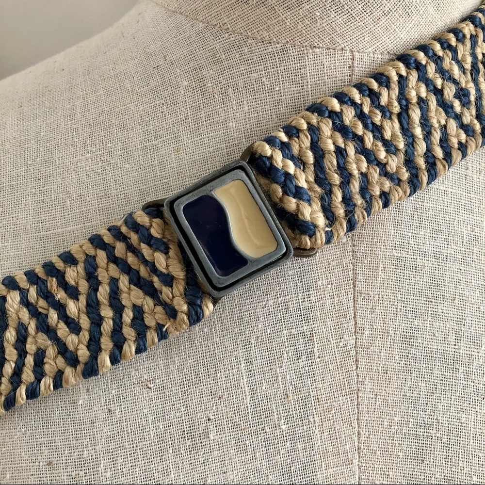 Vintage Woven Elastic Twine Accent Belt